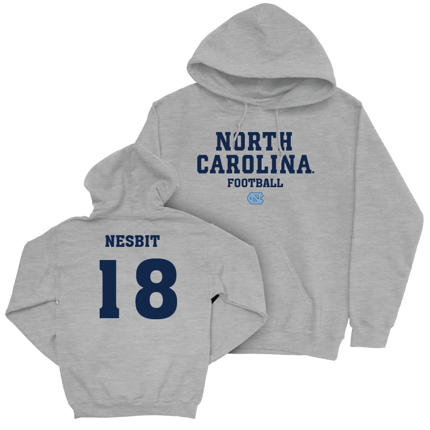UNC Football Sport Grey Staple Hoodie - Bryson Nesbit Youth Small