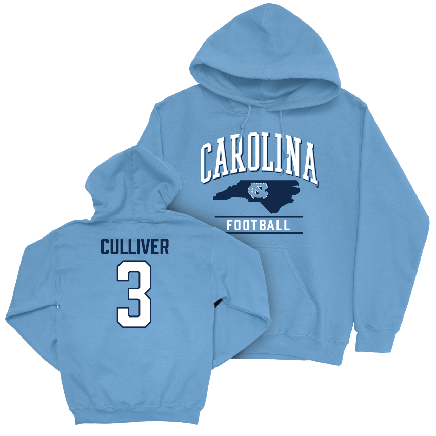UNC Football Carolina Blue Arch Hoodie - Chris Culliver Youth Small