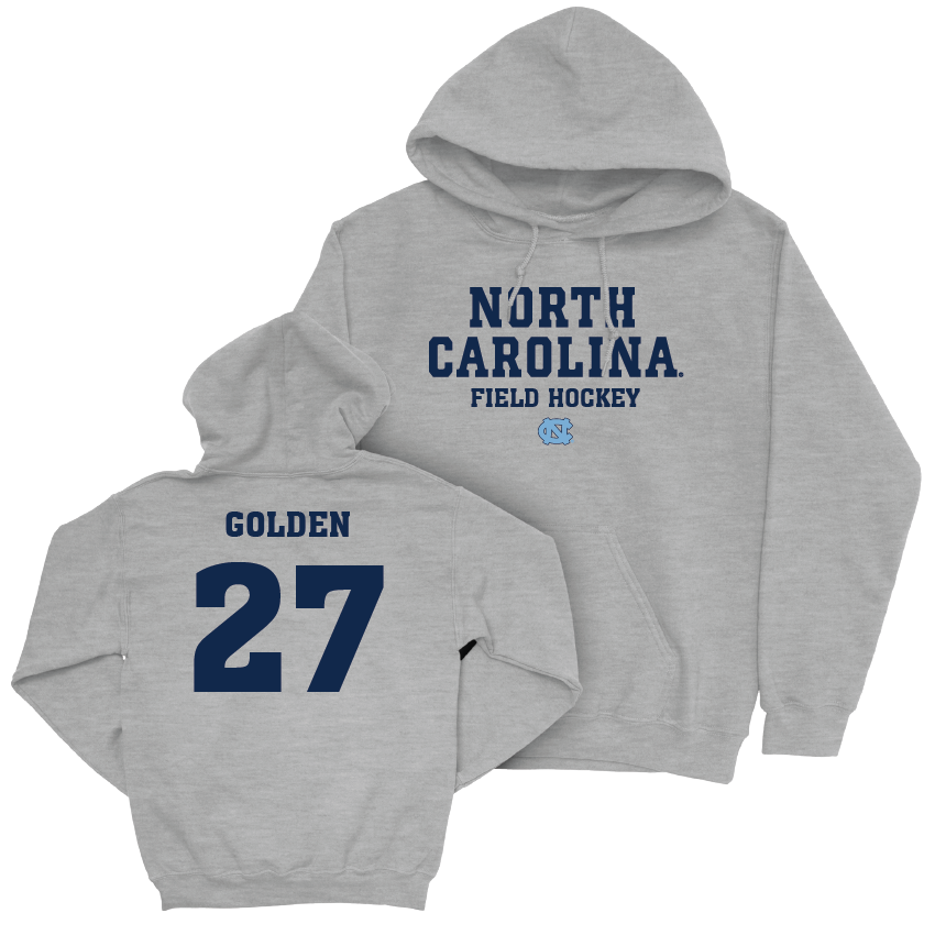 UNC Field Hockey Sport Grey Staple Hoodie - Caroline Golden Youth Small