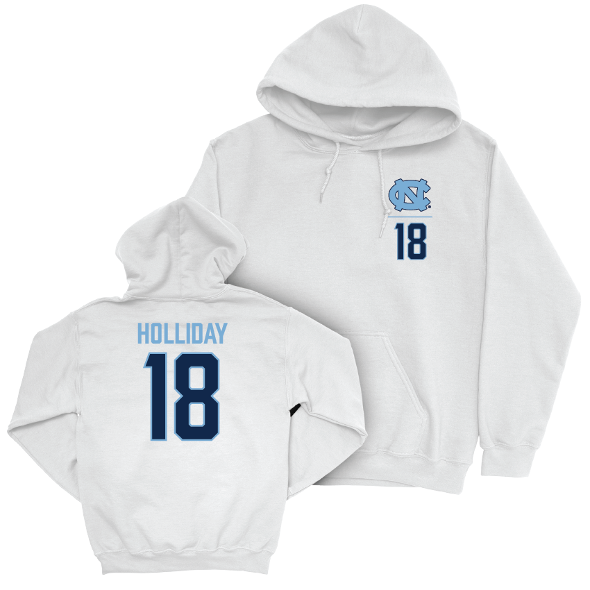 UNC Football White Logo Hoodie - Christopher Holliday Youth Small