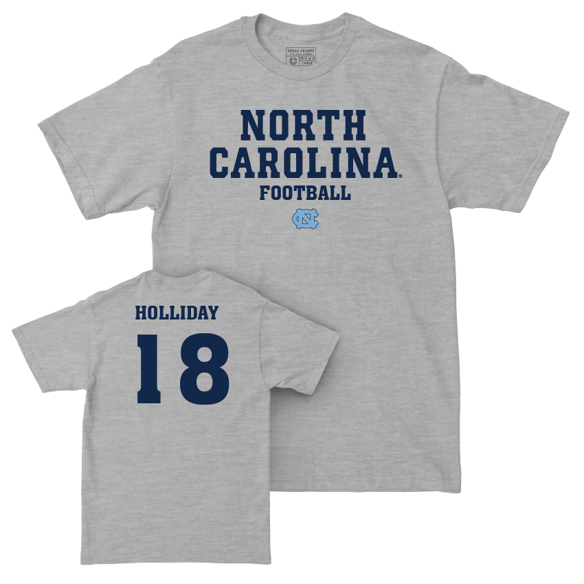 UNC Football Sport Grey Staple Tee - Christopher Holliday Youth Small