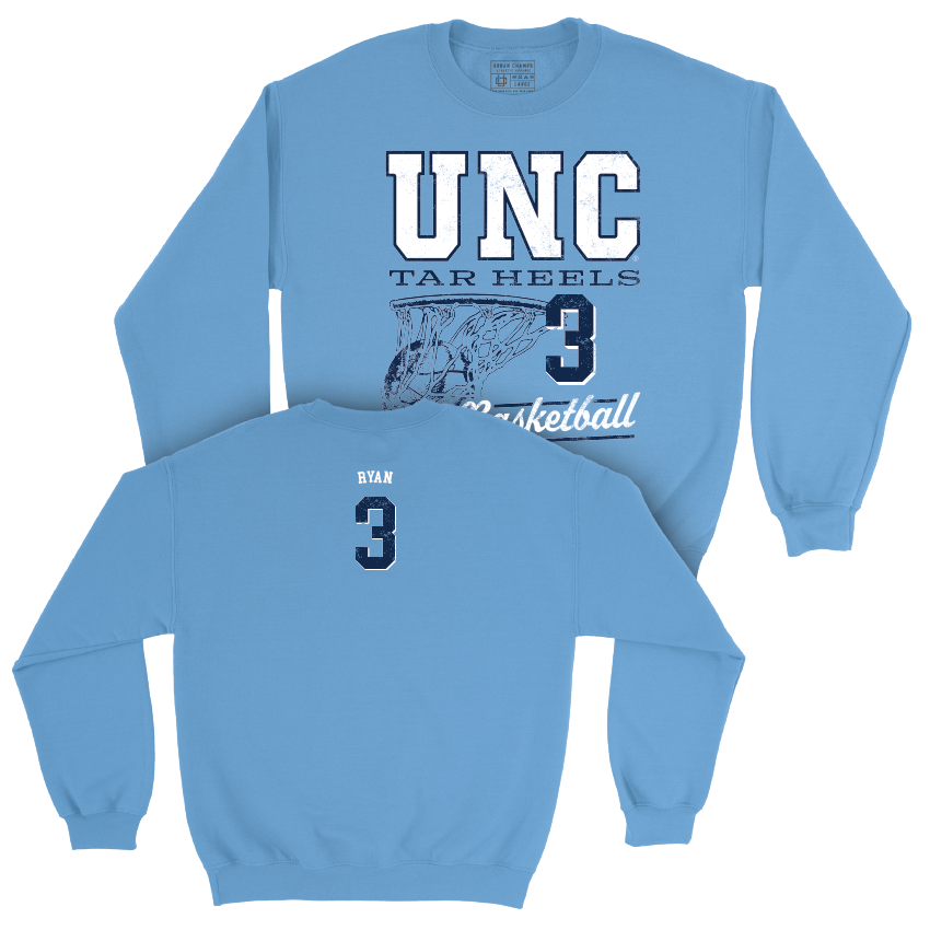 UNC Men's Basketball Carolina Blue Hardwood Crew - Cormac Ryan Youth Small