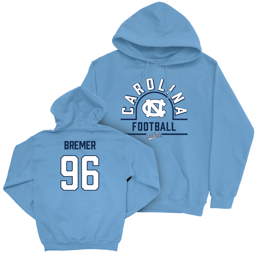 UNC Football Carolina Blue Classic Hoodie - Damon Bremer Youth Small