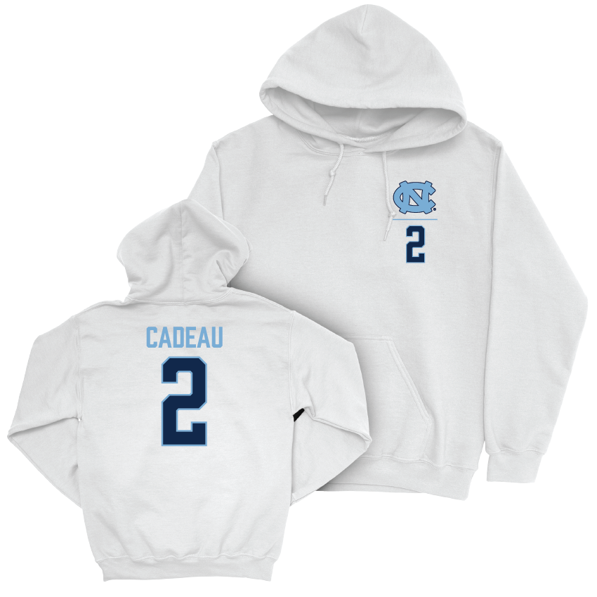 UNC Men's Basketball White Logo Hoodie - Elliot Cadeau Youth Small