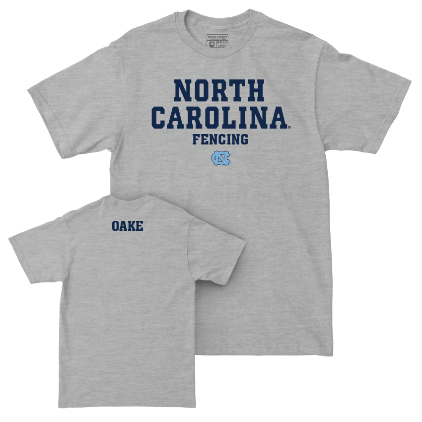 UNC Women's Fencing Sport Grey Staple Tee - Erica Oake Youth Small