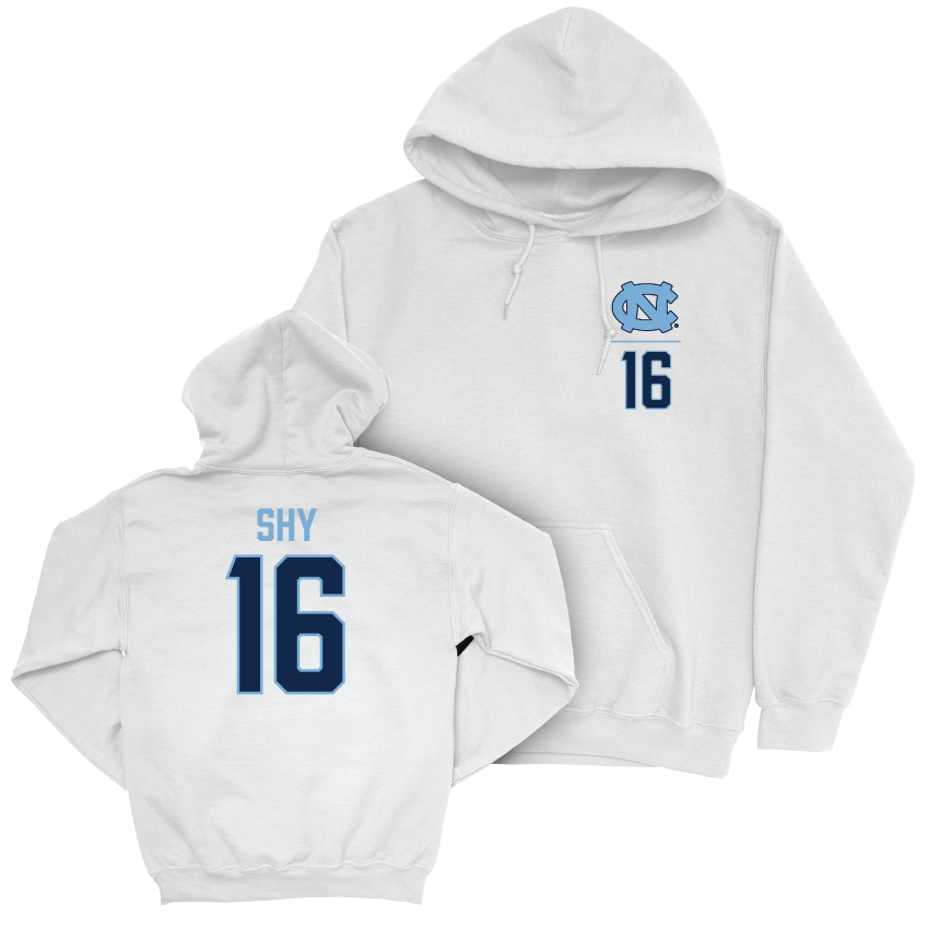 UNC Men's Lacrosse White Logo Hoodie - Edwin Shy Youth Small