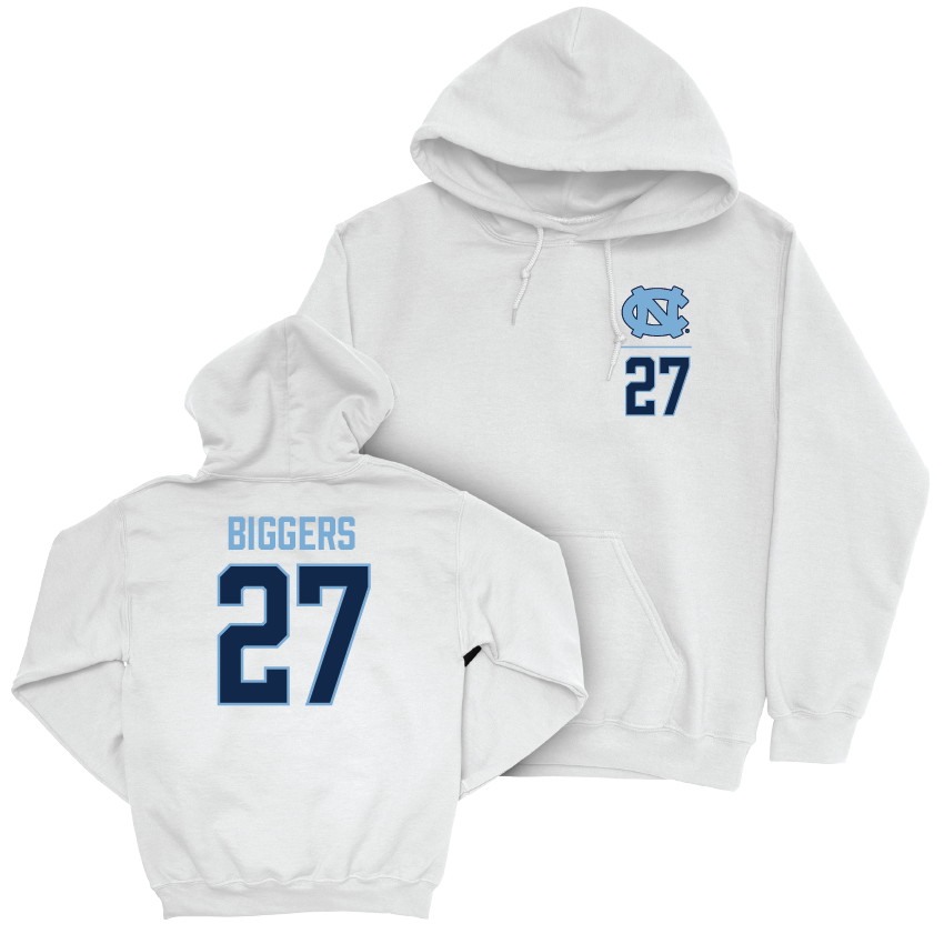 UNC Football White Logo Hoodie - Gio Biggers Youth Small