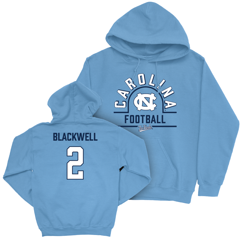 UNC Football Carolina Blue Classic Hoodie - Gavin Blackwell Youth Small