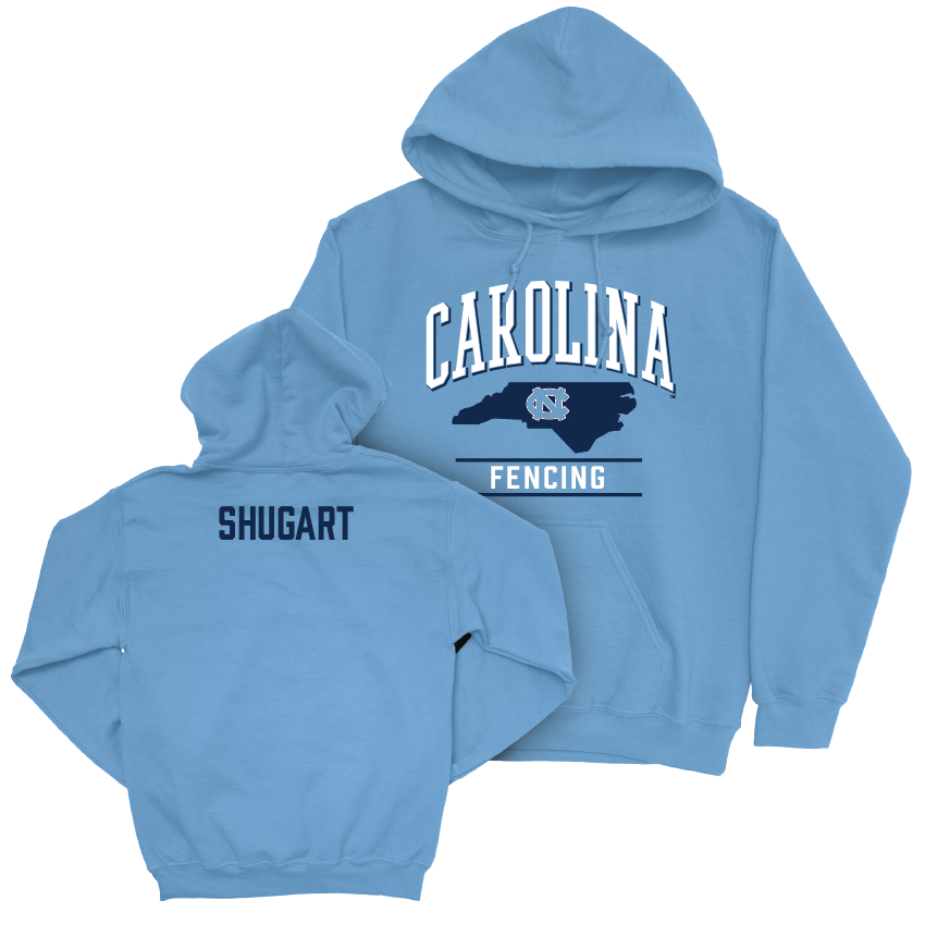 UNC Men's Fencing Carolina Blue Arch Hoodie - Henry Shugart Youth Small