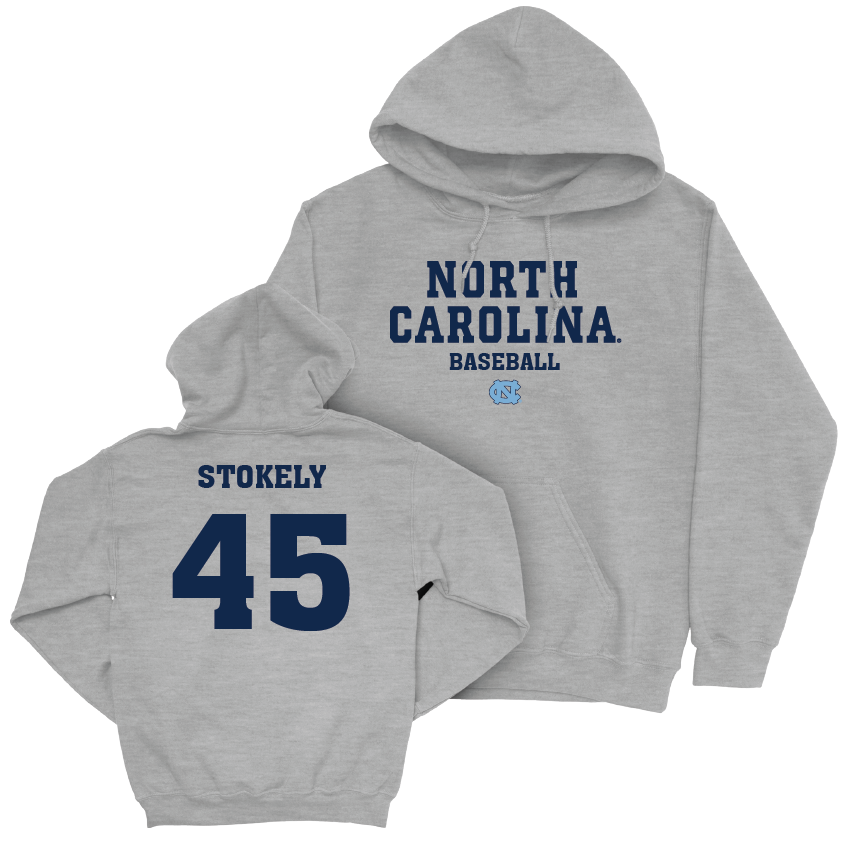 UNC Baseball Sport Grey Staple Hoodie - Hunter Stokely Youth Small