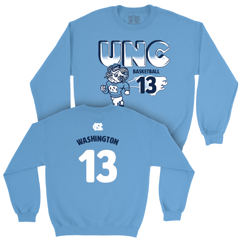 UNC Men's Basketball Mascot Carolina Blue Crew - Jalen Washington Youth Small