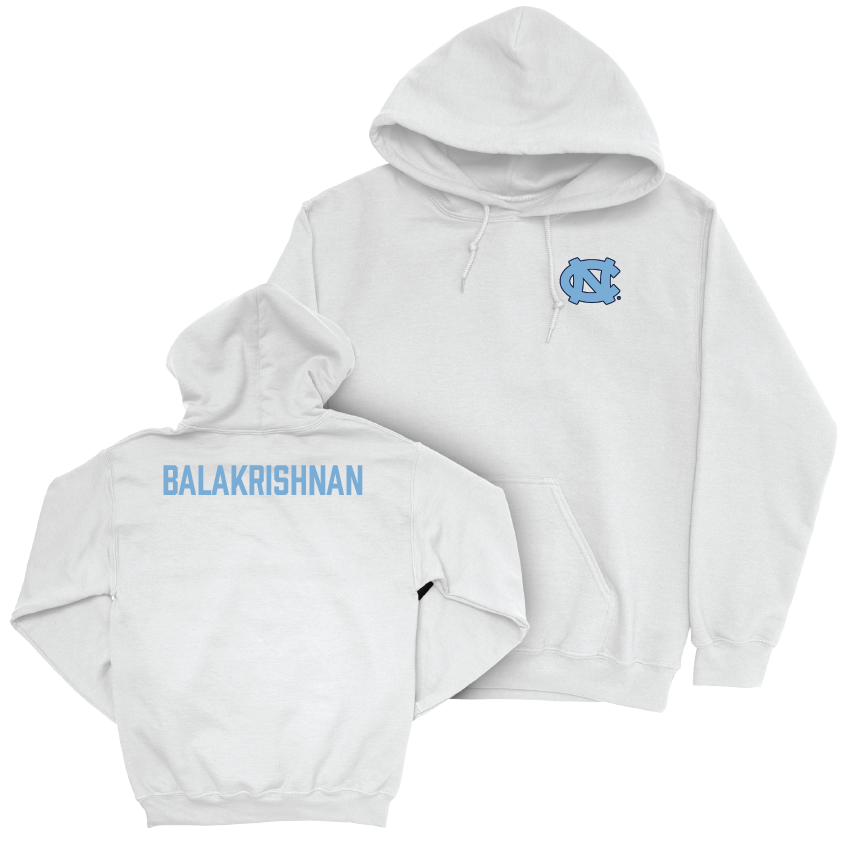 UNC Men's Track & Field White Logo Hoodie - Kathir Balakrishnan Youth Small