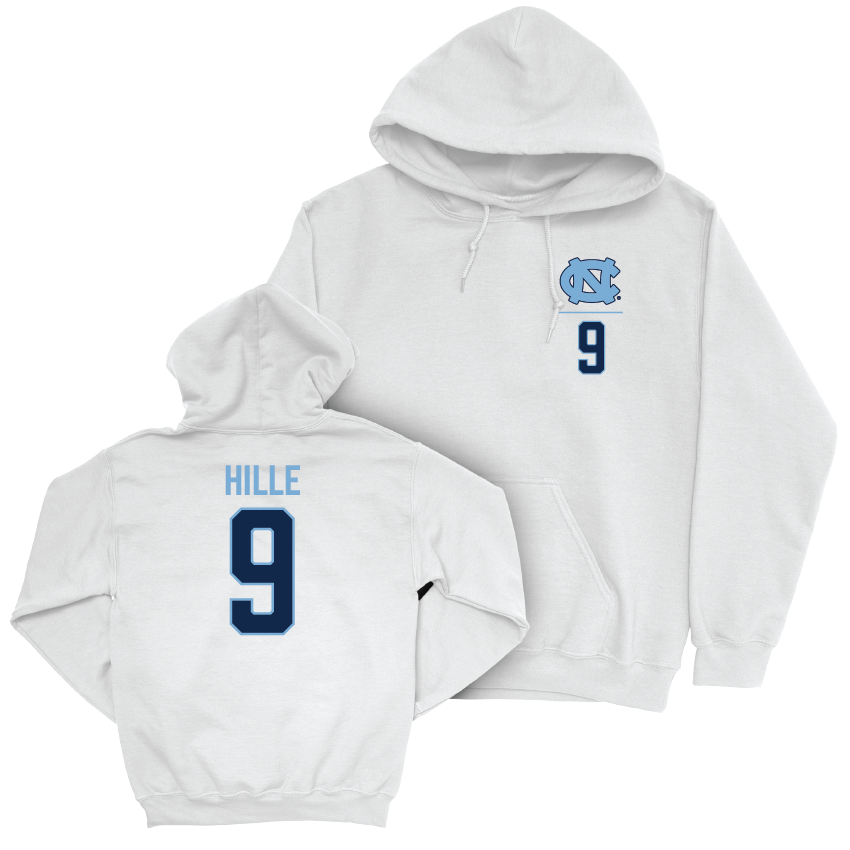 UNC Men's Soccer White Logo Hoodie - Luke Hille Youth Small