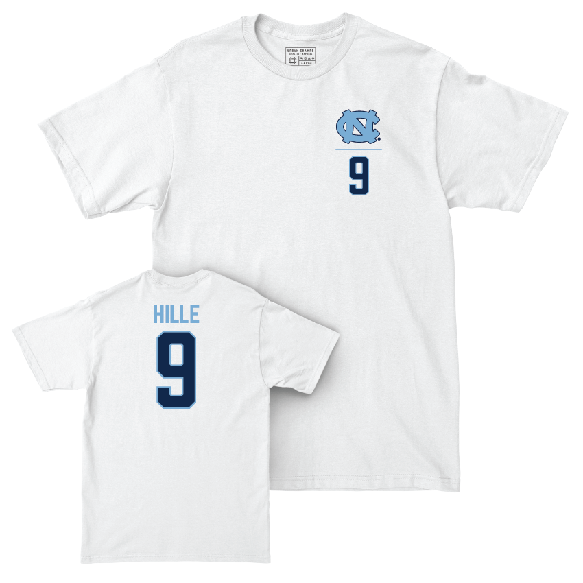 UNC Men's Soccer White Logo Comfort Colors Tee - Luke Hille Youth Small