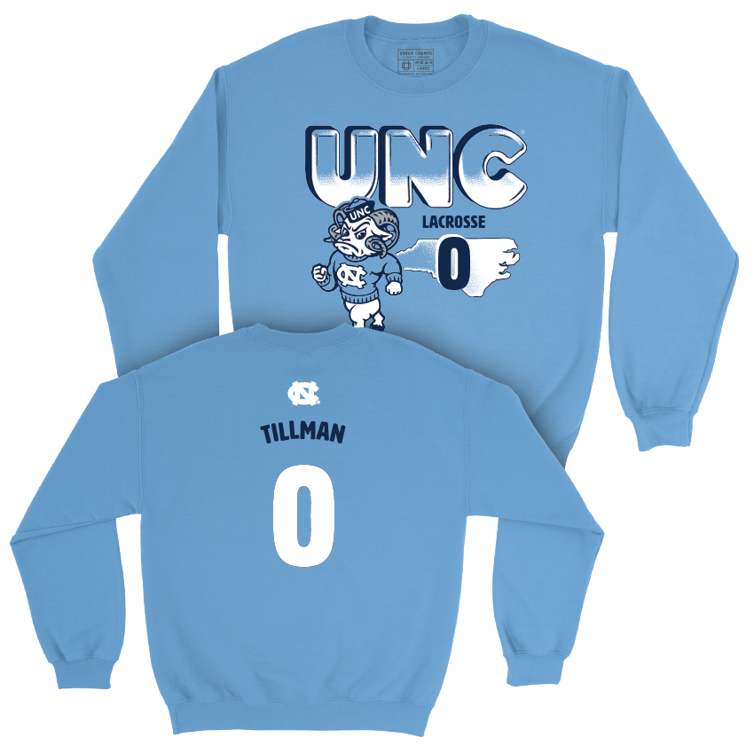 UNC Men's Lacrosse Mascot Carolina Blue Crew - Lance Tillman Youth Small