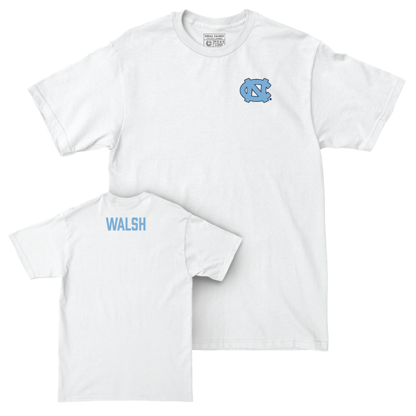UNC Women's Rowing White Logo Comfort Colors Tee - Lauren Walsh Youth Small