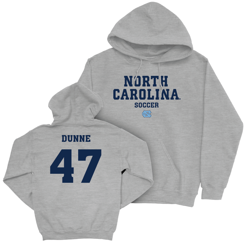 UNC Men's Soccer Sport Grey Staple Hoodie - Michael Dunne Youth Small