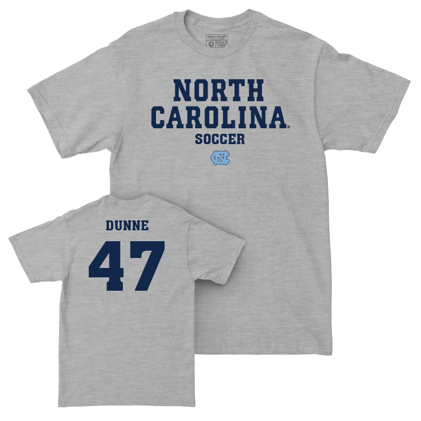 UNC Men's Soccer Sport Grey Staple Tee - Michael Dunne Youth Small