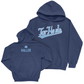 UNC Football Navy Script Hoodie - Michael Hall Youth Small