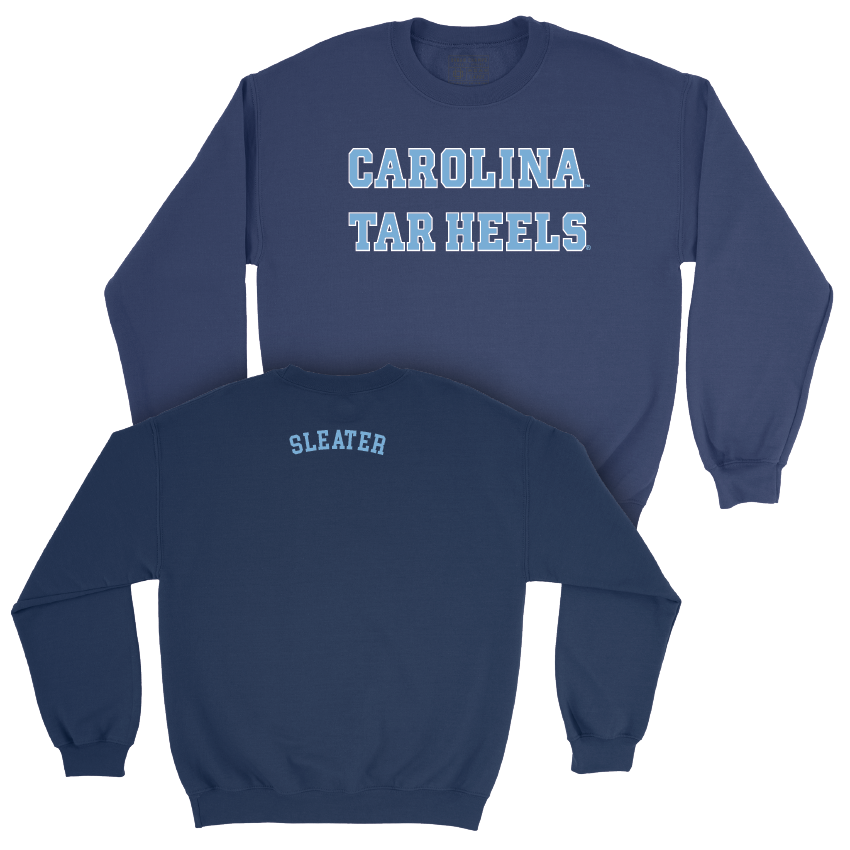 UNC Men's Swim & Dive Sideline Navy Crew - Patrick Sleater Youth Small