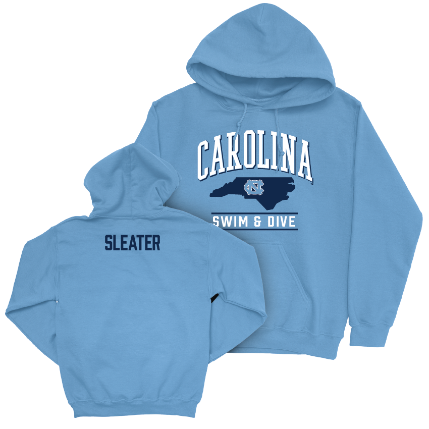 UNC Men's Swim & Dive Carolina Blue Arch Hoodie - Patrick Sleater Youth Small