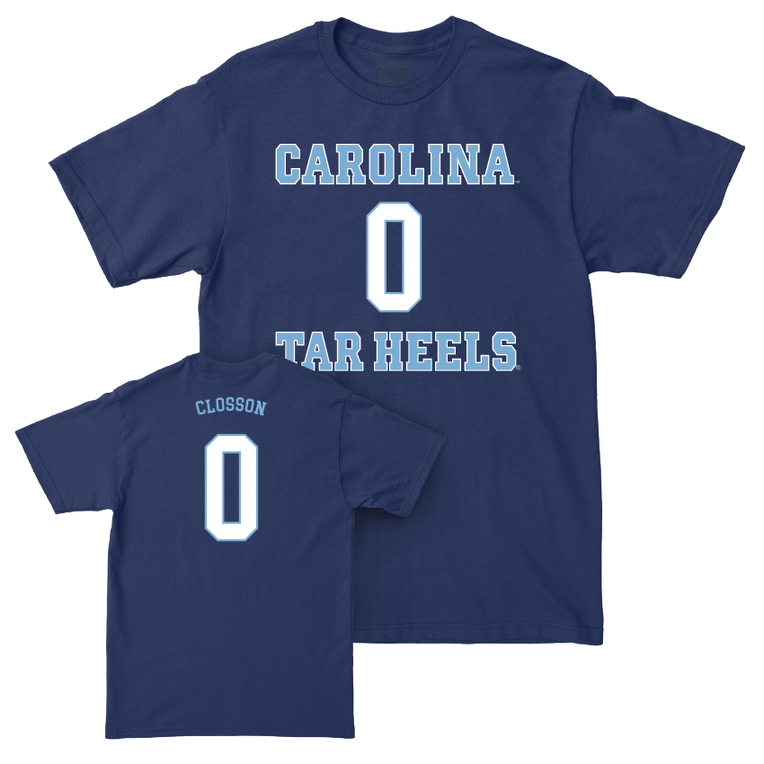 UNC Men's Soccer Sideline Navy Tee - Quinn Closson Youth Small
