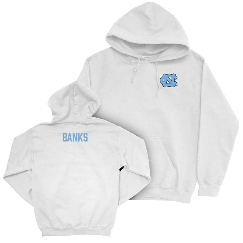 UNC Women's Track & Field White Logo Hoodie - Sydney Banks Youth Small