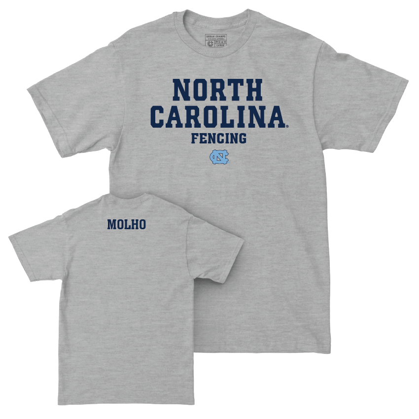 UNC Women's Fencing Sport Grey Staple Tee - Sofia Molho Youth Small