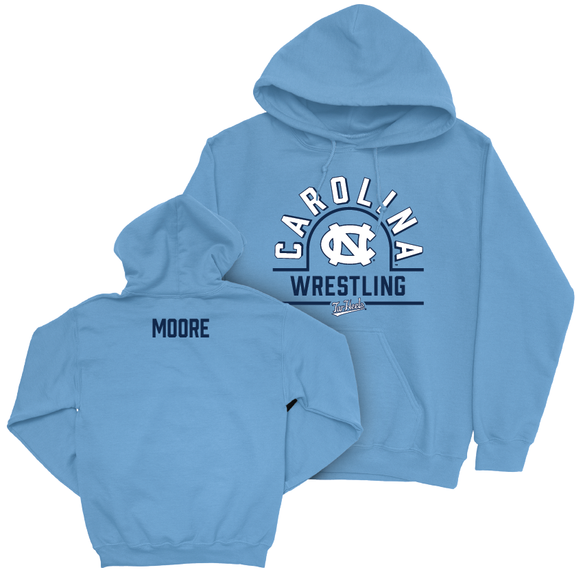 UNC Wrestling Carolina Blue Classic Hoodie - Spencer Moore Youth Small