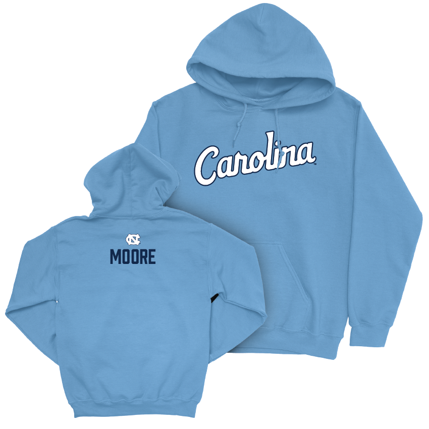 UNC Wrestling Carolina Blue Script Hoodie - Spencer Moore Youth Small