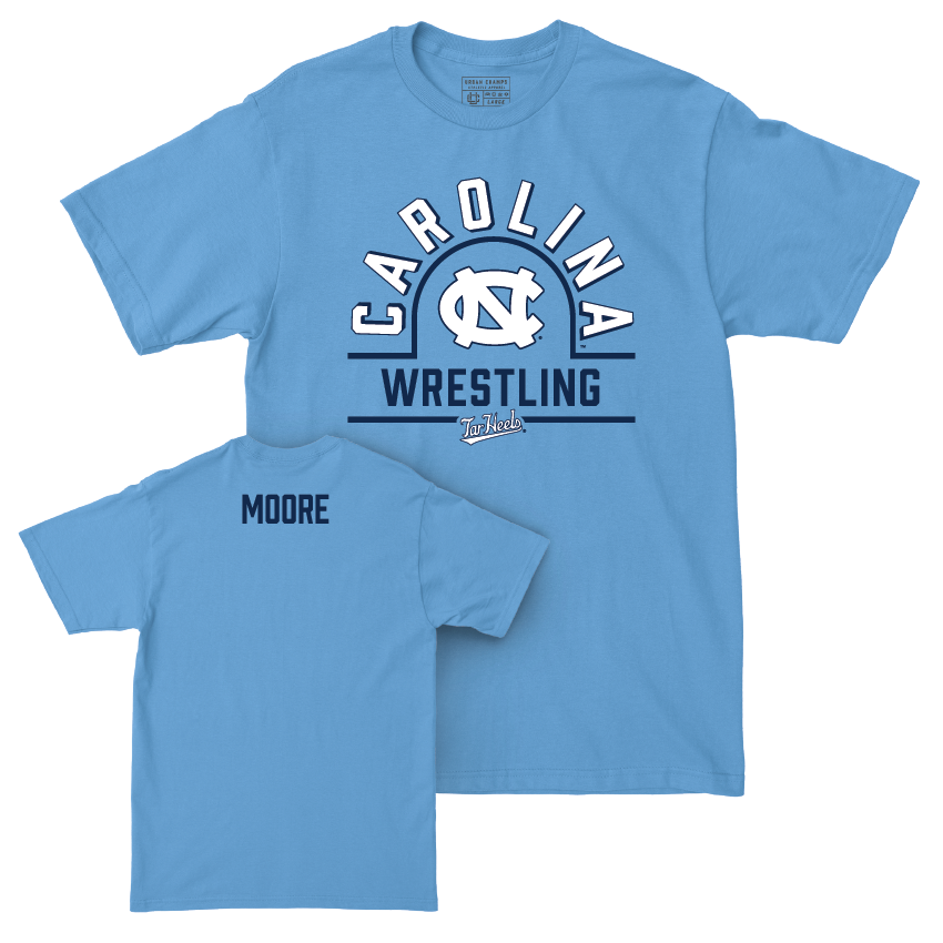 UNC Wrestling Carolina Blue Classic Tee - Spencer Moore Youth Small
