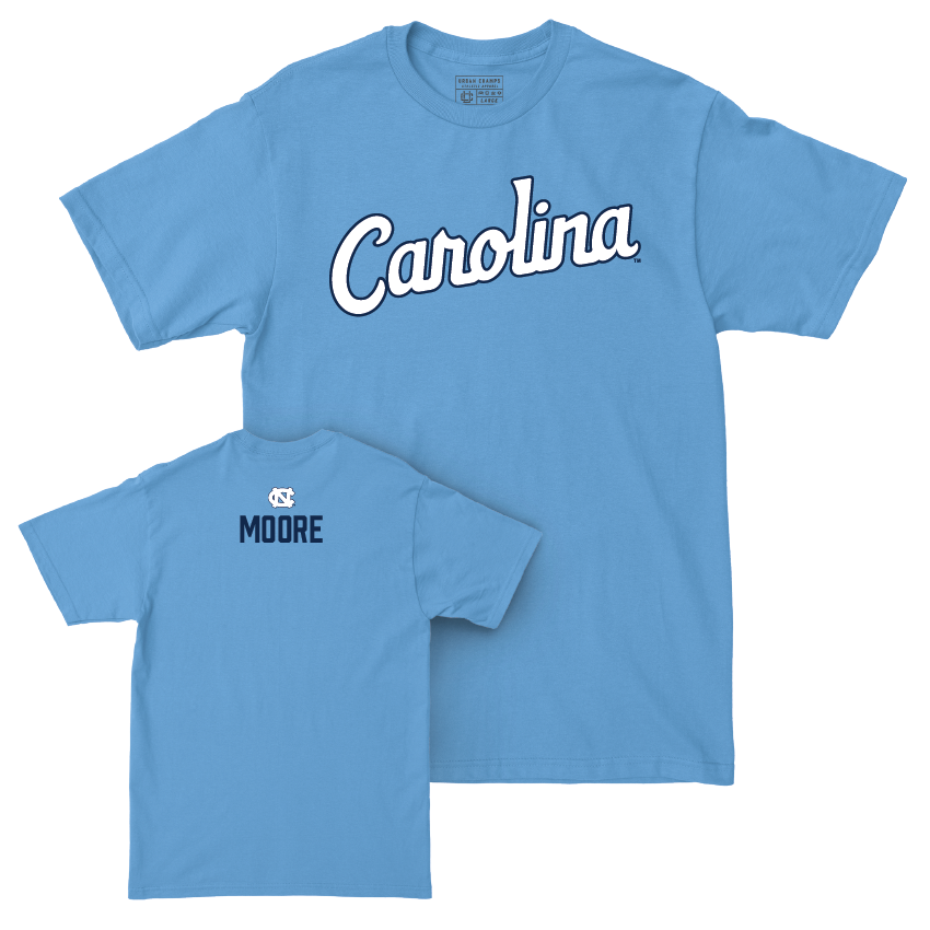 UNC Wrestling Carolina Blue Script Tee - Spencer Moore Youth Small