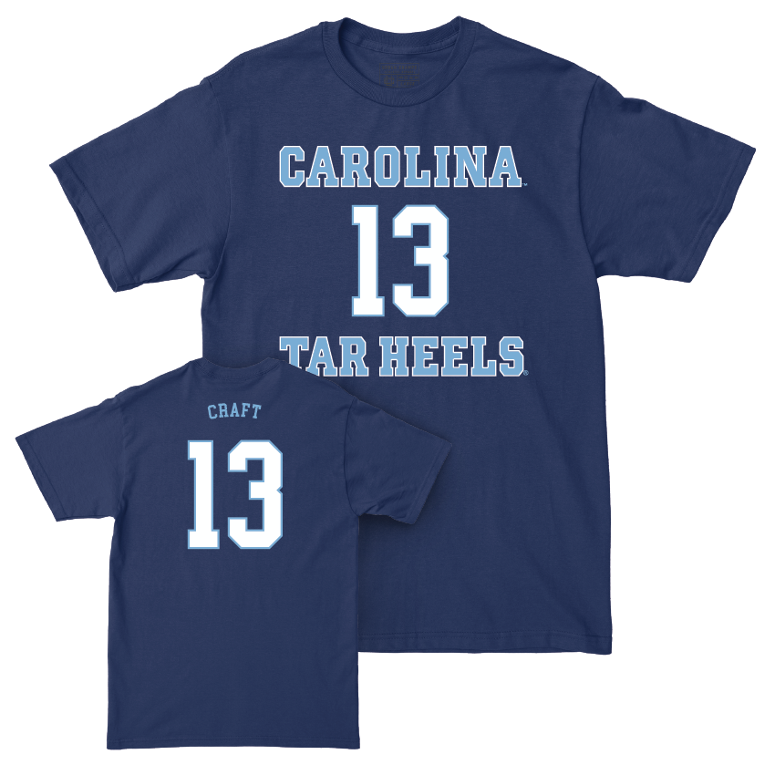 UNC Football Sideline Navy Tee - Tylee Craft Youth Small