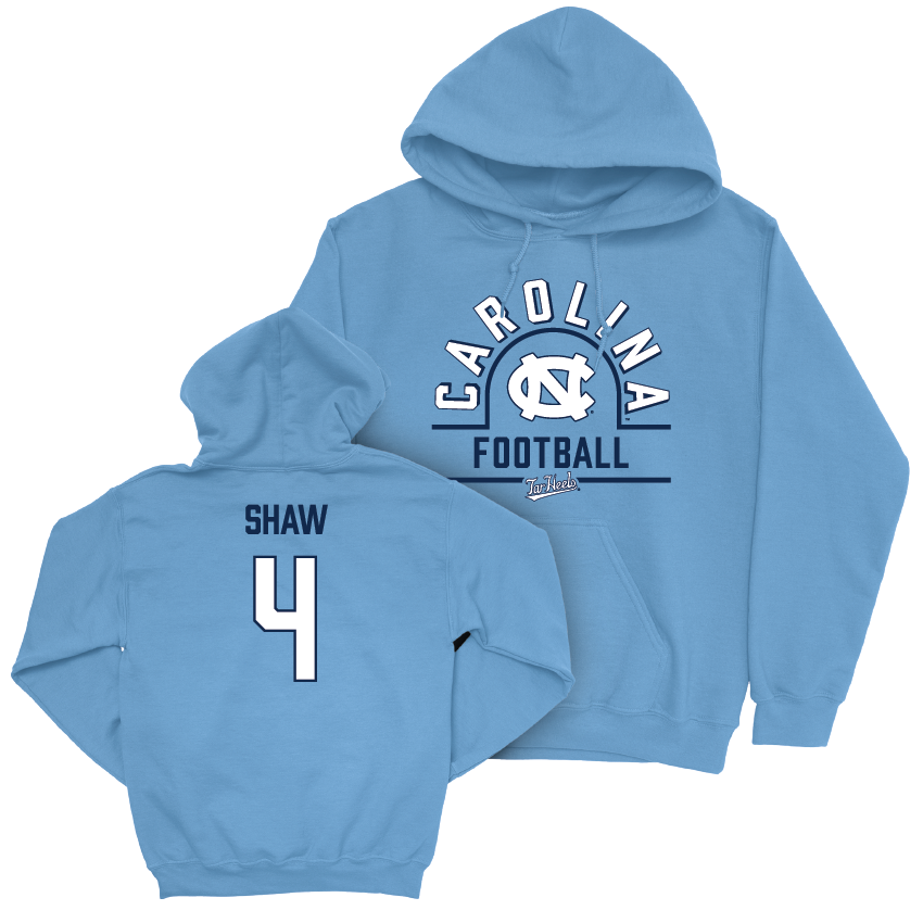 UNC Football Carolina Blue Classic Hoodie - Travis Shaw Youth Small