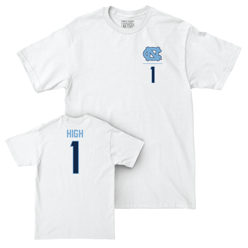 UNC Men's Basketball White Logo Comfort Colors Tee - Zayden High Youth Small