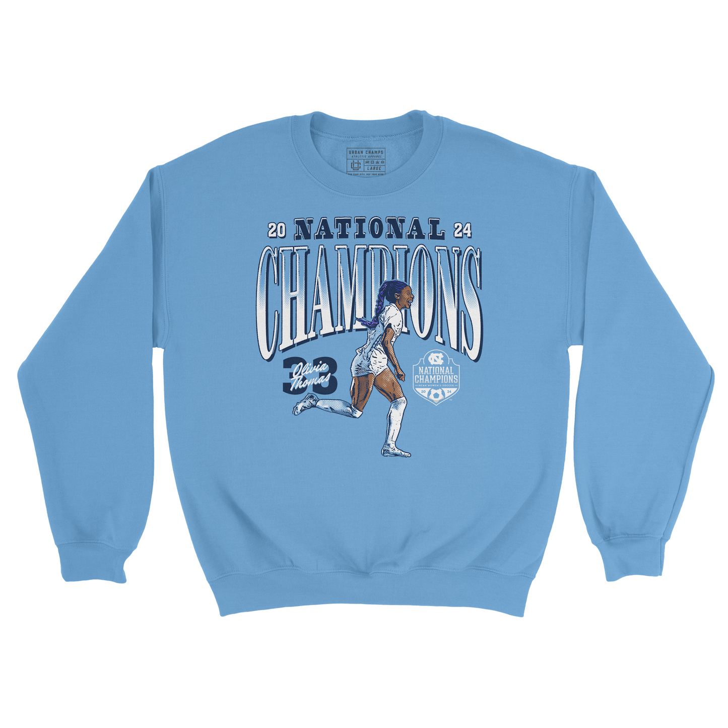 EXCLUSIVE RELEASE: Olivia Thomas National Champions Light Blue Crew