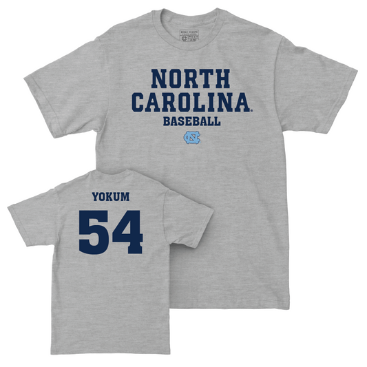 UNC Baseball Sport Grey Staple Tee   - Mason Yokum