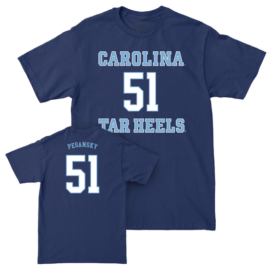 UNC Football Sideline Navy Tee   - Peter Pesansky