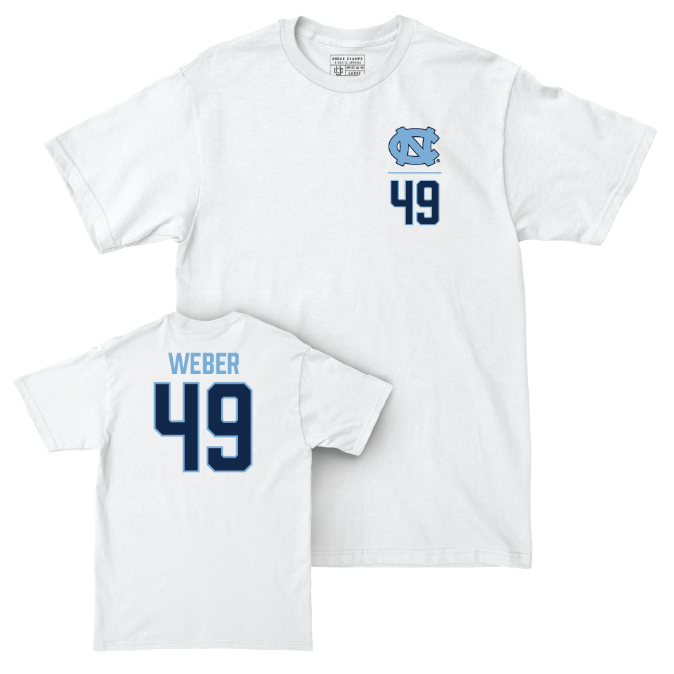 UNC Baseball White Logo Comfort Colors Tee   - Dylan Weber