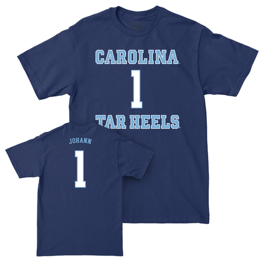 UNC Women's Soccer Sideline Navy Tee   - Hannah Johann