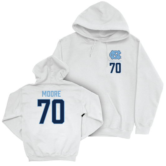 UNC Men's Lacrosse White Logo Hoodie  - John Moore