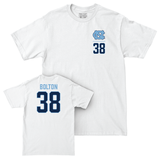 UNC Baseball White Logo Comfort Colors Tee   - Cale Bolton