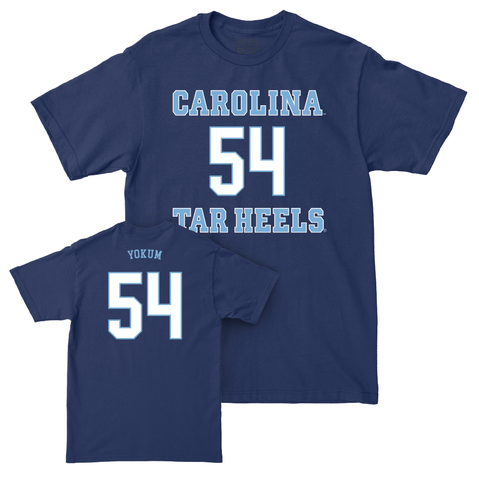 UNC Baseball Sideline Navy Tee   - Mason Yokum