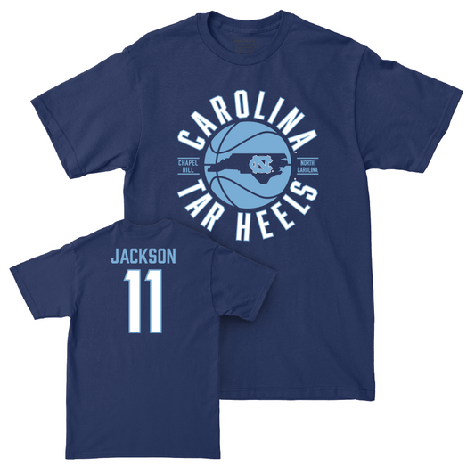 UNC Men's Basketball Navy Tee  - Ian Jackson