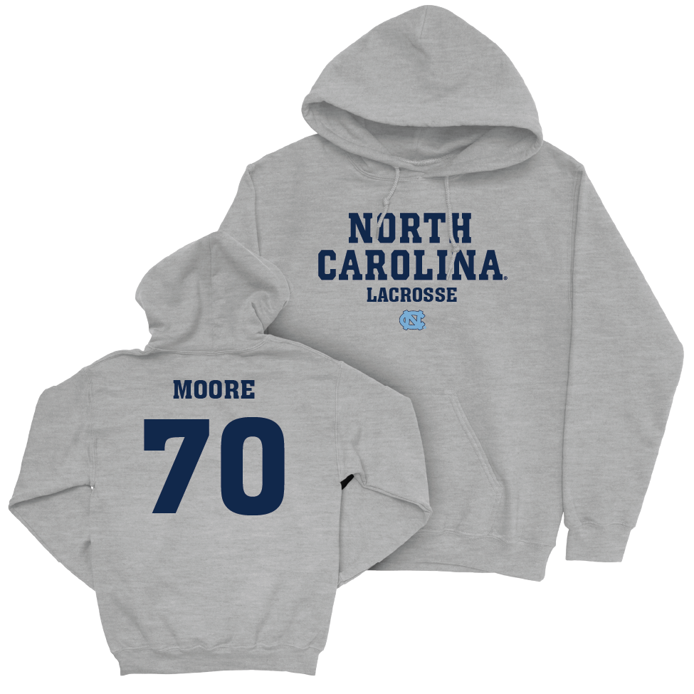 UNC Men's Lacrosse Sport Grey Staple Hoodie  - John Moore