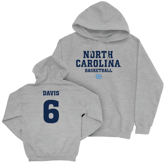 UNC Men's Basketball Sport Grey Staple Hoodie  - Elijah Davis